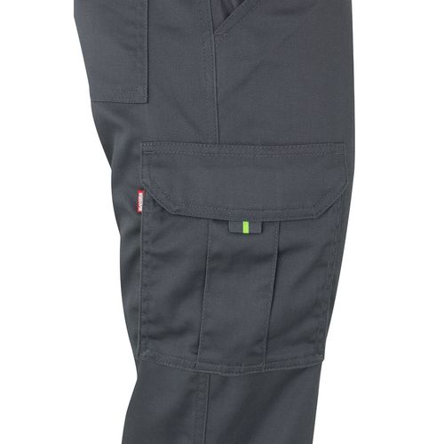 VL ZEUS LARGE. Pantalón elástico multibolsillos bicolor (240 g/m²), en algodón (46 %), EME (38 %) y poliéster (16 %)