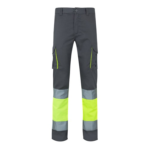 VL ZEUS LARGE. Pantalón elástico multibolsillos bicolor (240 g/m²), en algodón (46 %), EME (38 %) y poliéster (16 %)