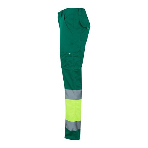 VL ZEUS LARGE. Pantalón elástico multibolsillos bicolor (240 g/m²), en algodón (46 %), EME (38 %) y poliéster (16 %)