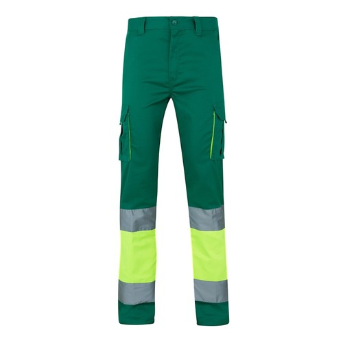VL ZEUS LARGE. Pantalón elástico multibolsillos bicolor (240 g/m²), en algodón (46 %), EME (38 %) y poliéster (16 %)