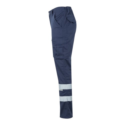 azul marino VL DIONYSUS. Pantalón multibolsillos bicolor (210 g/m²), en algodón (20%) y poliéster (80%)