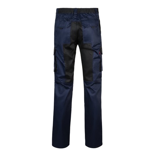 blue VL NJORD. Pantalón de sarga multibolsillos bicolor (240 g/m²), en algodón (35%) y poliéster (65%)