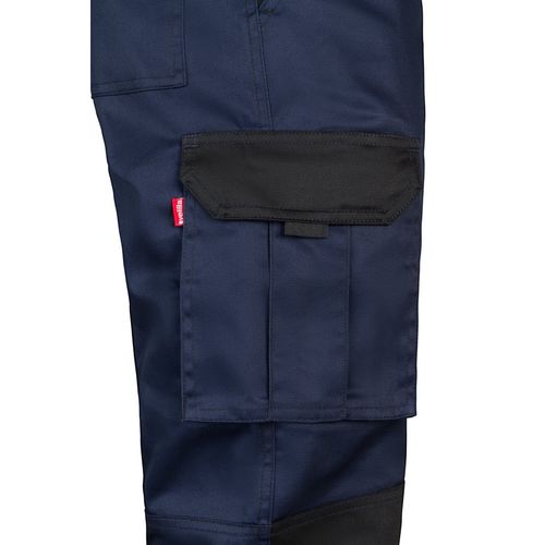 blue VL NJORD. Pantalón de sarga multibolsillos bicolor (240 g/m²), en algodón (35%) y poliéster (65%)
