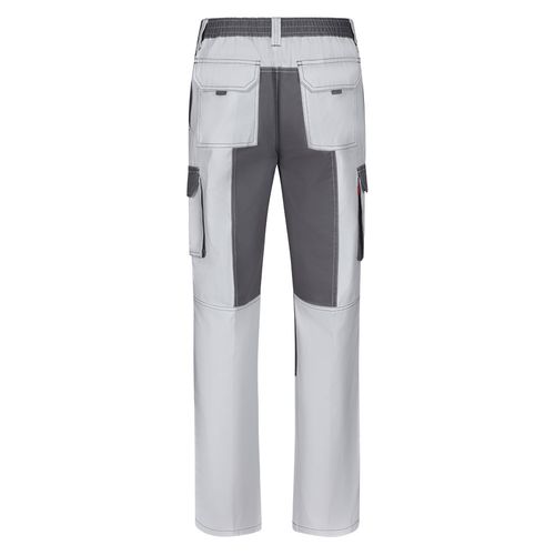 white VL NJORD. Pantalón de sarga multibolsillos bicolor (240 g/m²), en algodón (35%) y poliéster (65%)