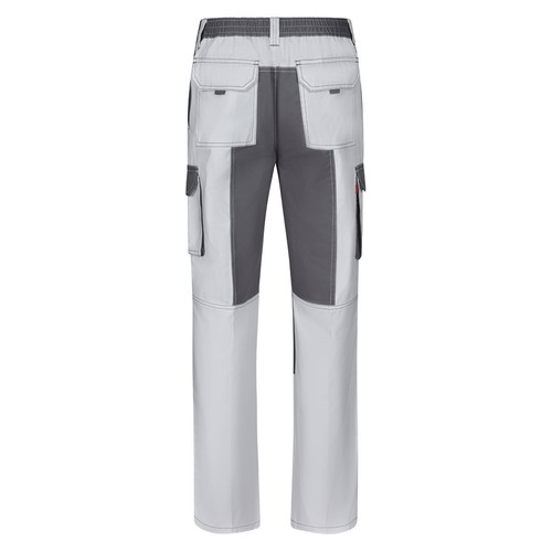 white VL NJORD. Pantalón de sarga multibolsillos bicolor (240 g/m²), en algodón (35%) y poliéster (65%)