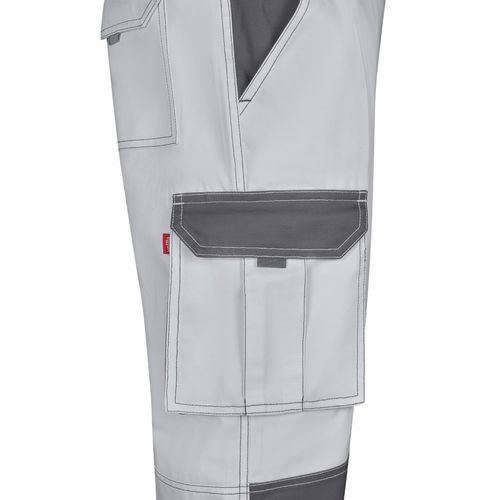 white VL NJORD. Pantalón de sarga multibolsillos bicolor (240 g/m²), en algodón (35%) y poliéster (65%)