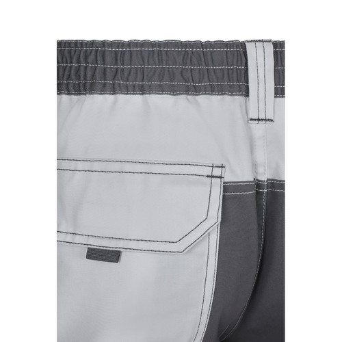 white VL NJORD. Pantalón de sarga multibolsillos bicolor (240 g/m²), en algodón (35%) y poliéster (65%)