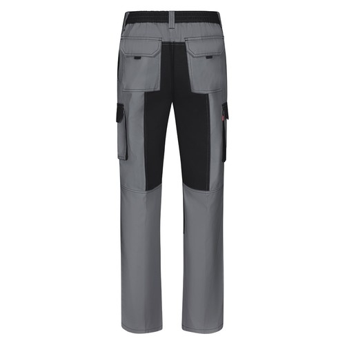 gray VL NJORD. Pantalón de sarga multibolsillos bicolor (240 g/m²), en algodón (35%) y poliéster (65%)