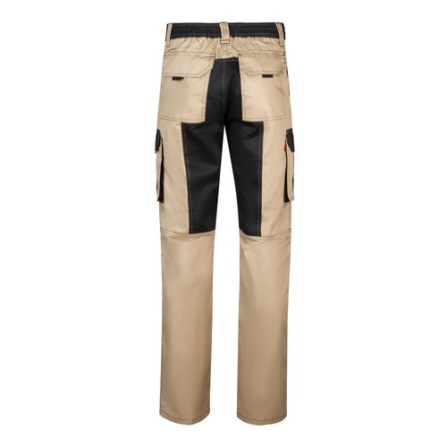 beis VL NJORD. Pantalón de sarga multibolsillos bicolor (240 g/m²), en algodón (35%) y poliéster (65%)