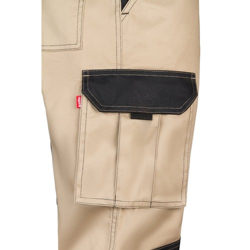 beis VL NJORD. Pantalón de sarga multibolsillos bicolor (240 g/m²), en algodón (35%) y poliéster (65%)