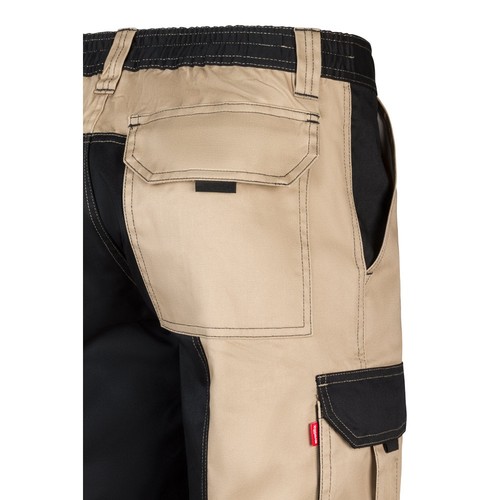 beis VL NJORD. Pantalón de sarga multibolsillos bicolor (240 g/m²), en algodón (35%) y poliéster (65%)