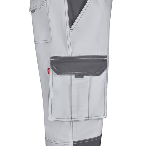 white VL NJORD. Pantalón de sarga multibolsillos bicolor (240 g/m²), en algodón (35%) y poliéster (65%)