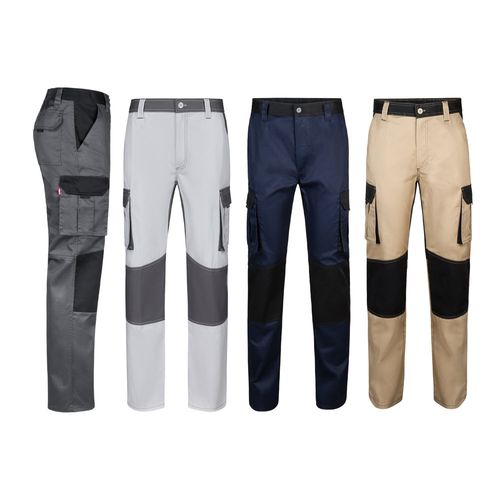 VL NJORD. PANTALÓN DE SARGA MULTIBOLSILLOS BICOLOR (240 G/M²), EN ALGODÓN (35%) Y POLIÉSTER (65%)