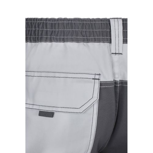 white VL NJORD. Pantalón de sarga multibolsillos bicolor (240 g/m²), en algodón (35%) y poliéster (65%)