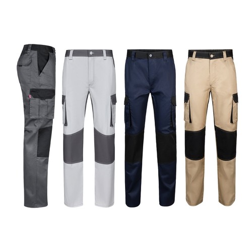VL NJORD. Pantalon sergé, bicolore, multipoches (240 g/m²), en coton (35%) et polyester (65%) - 1