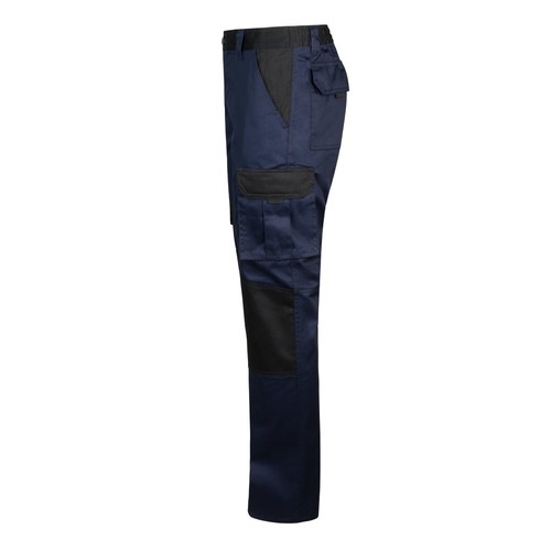 blue VL NJORD. Pantalón de sarga multibolsillos bicolor (240 g/m²), en algodón (35%) y poliéster (65%)