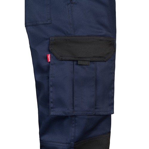 blue VL NJORD. Pantalón de sarga multibolsillos bicolor (240 g/m²), en algodón (35%) y poliéster (65%)