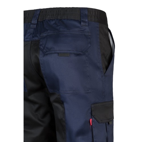 blue VL NJORD. Pantalón de sarga multibolsillos bicolor (240 g/m²), en algodón (35%) y poliéster (65%)