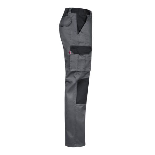 gray VL NJORD. Pantalón de sarga multibolsillos bicolor (240 g/m²), en algodón (35%) y poliéster (65%)