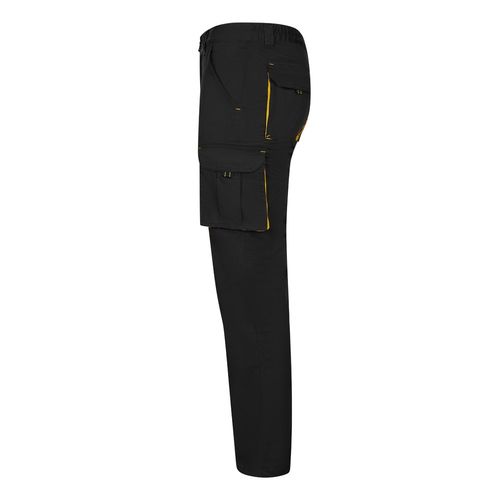 VL FIDES. Pantalón elástico bicolor multibolsillos (240g/m²), en algodón (46%), EME (38%) y poliéster (16%)