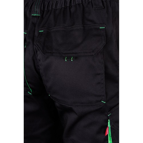 VL FIDES. Pantalón elástico bicolor multibolsillos (240g/m²), en algodón (46%), EME (38%) y poliéster (16%)