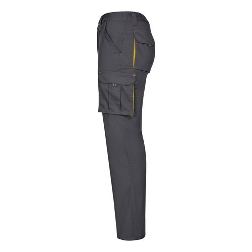 VL FIDES. Pantalón elástico bicolor multibolsillos (240g/m²), en algodón (46%), EME (38%) y poliéster (16%)