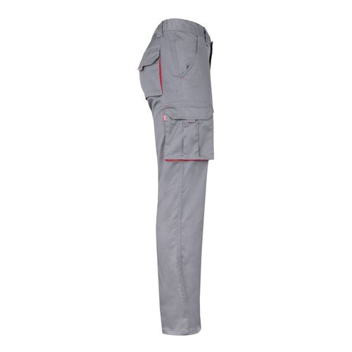 VL FIDES. Pantalón elástico bicolor multibolsillos (240g/m²), en algodón (46%), EME (38%) y poliéster (16%)
