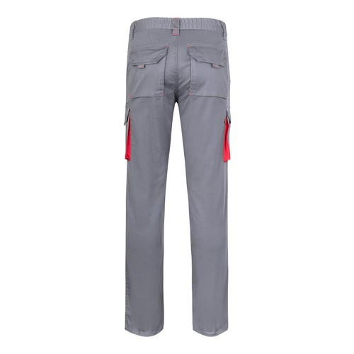 VL FIDES. Pantalón elástico bicolor multibolsillos (240g/m²), en algodón (46%), EME (38%) y poliéster (16%)