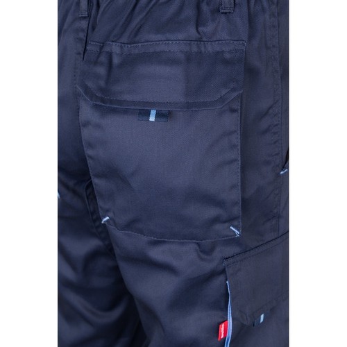 VL FIDES. Pantalón elástico bicolor multibolsillos (240g/m²), en algodón (46%), EME (38%) y poliéster (16%)