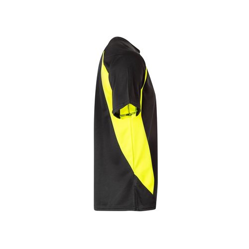 negro/amarillo VL SLAYER. Camiseta técnica ojo de pájaro bicolor (160g/m²), en poliéster (100%)
