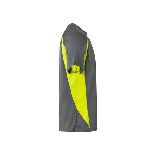 gris/amarillo VL SLAYER. Camiseta técnica ojo de pájaro bicolor (160g/m²), en poliéster (100%)