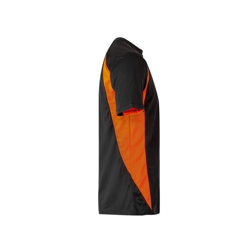 negro/naranja VL SLAYER. Camiseta técnica ojo de pájaro bicolor (160g/m²), en poliéster (100%)