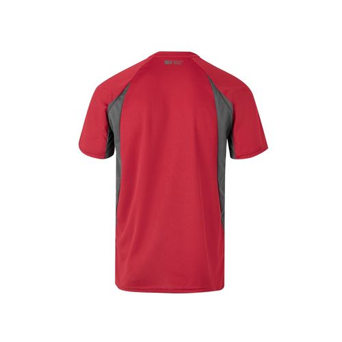 rojo/gris VL SLAYER. Camiseta técnica ojo de pájaro bicolor (160g/m²), en poliéster (100%)