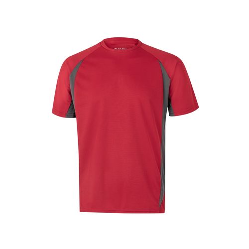 rojo/gris VL SLAYER. Camiseta técnica ojo de pájaro bicolor (160g/m²), en poliéster (100%)