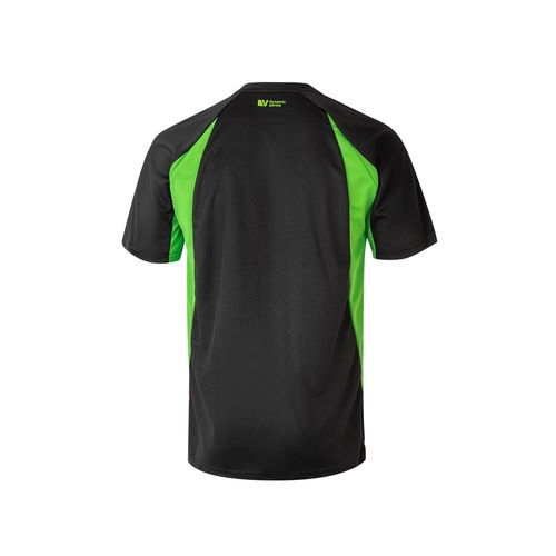 negro/verde VL SLAYER. Camiseta técnica ojo de pájaro bicolor (160g/m²), en poliéster (100%)