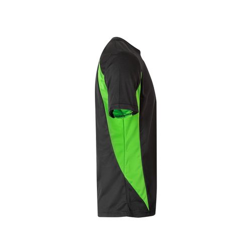 negro/verde VL SLAYER. Camiseta técnica ojo de pájaro bicolor (160g/m²), en poliéster (100%)