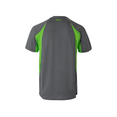 gris/verde VL SLAYER. Camiseta técnica ojo de pájaro bicolor (160g/m²), en poliéster (100%)