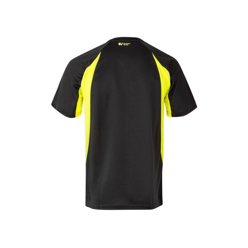 negro/amarillo VL SLAYER. Camiseta técnica ojo de pájaro bicolor (160g/m²), en poliéster (100%)