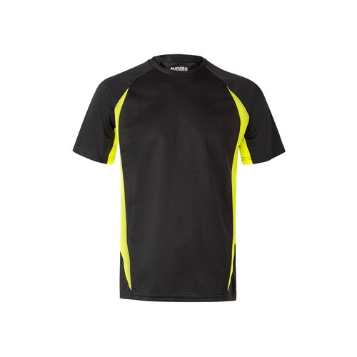 negro/amarillo VL SLAYER. Camiseta técnica ojo de pájaro bicolor (160g/m²), en poliéster (100%)