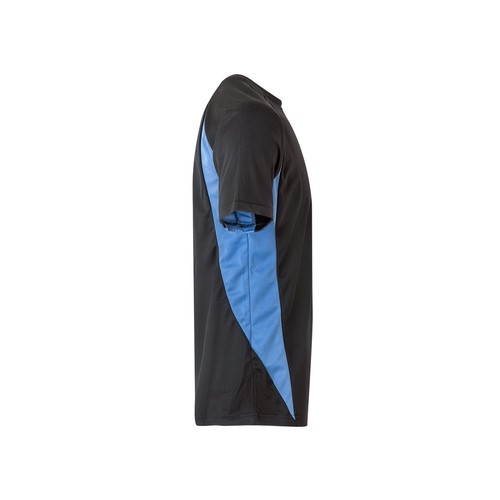 negro/azul claro VL SLAYER. Camiseta técnica ojo de pájaro bicolor (160g/m²), en poliéster (100%)