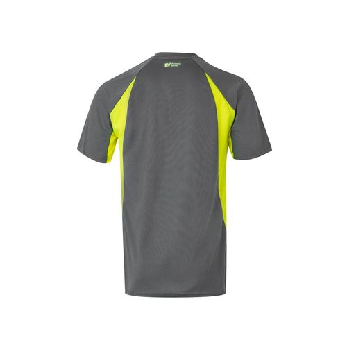 gris/amarillo VL SLAYER. Camiseta técnica ojo de pájaro bicolor (160g/m²), en poliéster (100%)