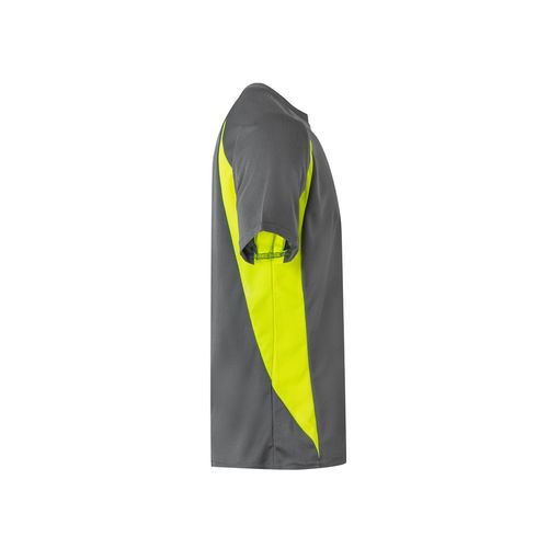 gris/amarillo VL SLAYER. Camiseta técnica ojo de pájaro bicolor (160g/m²), en poliéster (100%)