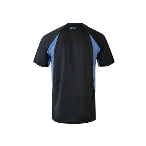 negro/azul claro VL SLAYER. Camiseta técnica ojo de pájaro bicolor (160g/m²), en poliéster (100%)
