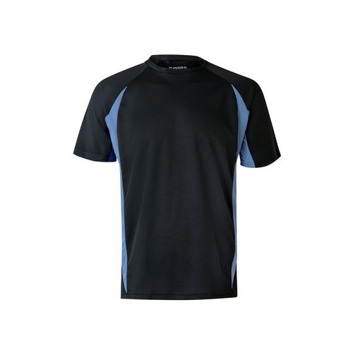 negro/azul claro VL SLAYER. Camiseta técnica ojo de pájaro bicolor (160g/m²), en poliéster (100%)