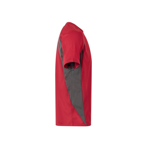 rojo/gris VL SLAYER. Camiseta técnica ojo de pájaro bicolor (160g/m²), en poliéster (100%)