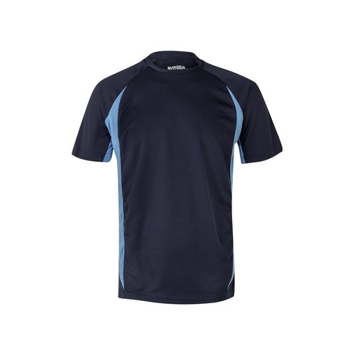 azul marino/azul claro VL SLAYER. Camiseta técnica ojo de pájaro bicolor (160g/m²), en poliéster (100%)