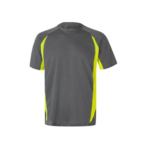 gris/amarillo VL SLAYER. Camiseta técnica ojo de pájaro bicolor (160g/m²), en poliéster (100%)