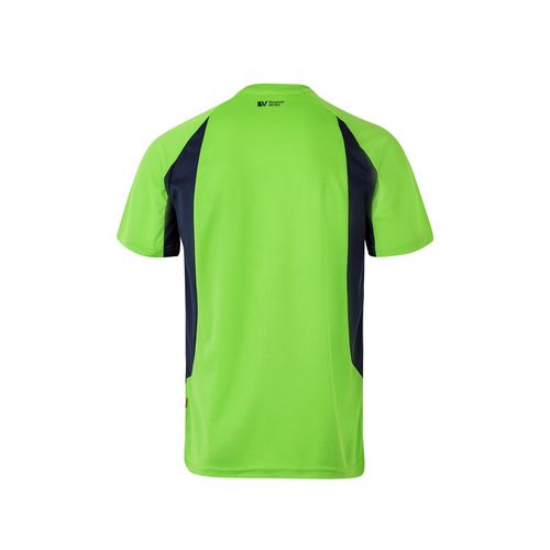 verde/azul marino VL SLAYER. Camiseta técnica ojo de pájaro bicolor (160g/m²), en poliéster (100%)