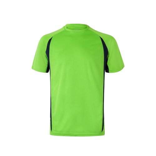 verde/azul marino VL SLAYER. Camiseta técnica ojo de pájaro bicolor (160g/m²), en poliéster (100%)