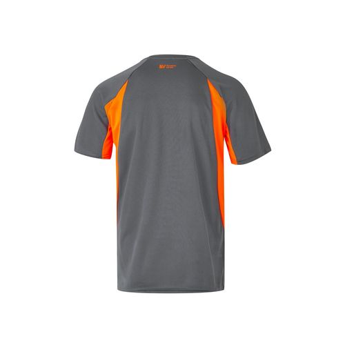 gris/naranja VL SLAYER. Camiseta técnica ojo de pájaro bicolor (160g/m²), en poliéster (100%)